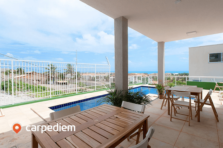 Tríplex no Beach Town House em Porto das Dunas por Carpediem