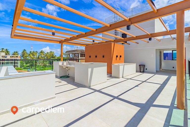 Rooftop Tamandaré #202 - Flat com varanda por Carpediem