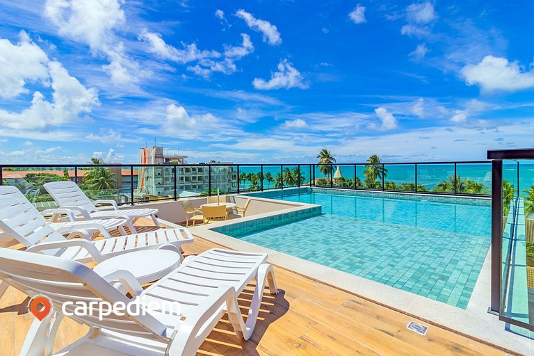 Rooftop Tamandaré #202 - Flat com varanda por Carpediem