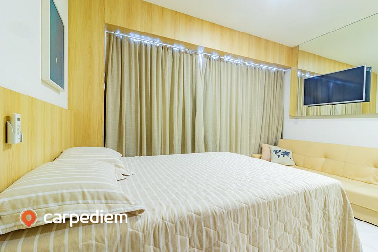 Makia Beach #D307 - Flat com varanda por Carpediem