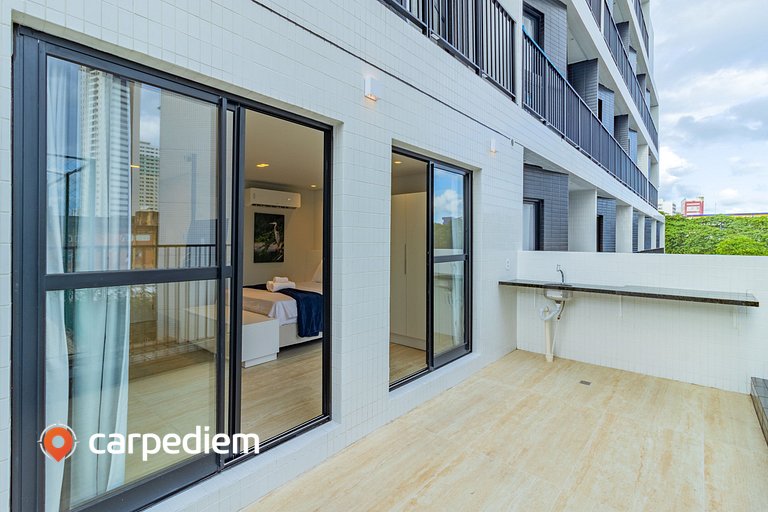 Tolive Riverside - Studio com Varanda by Carpediem