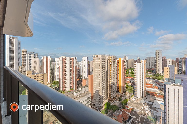 Beach Class Meireles com Varanda by Carpediem