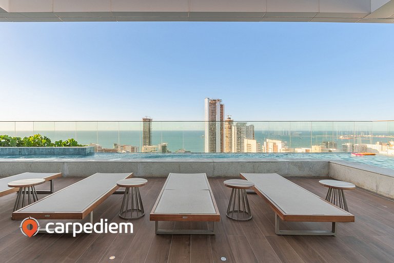 Beach Class Meireles com Varanda by Carpediem