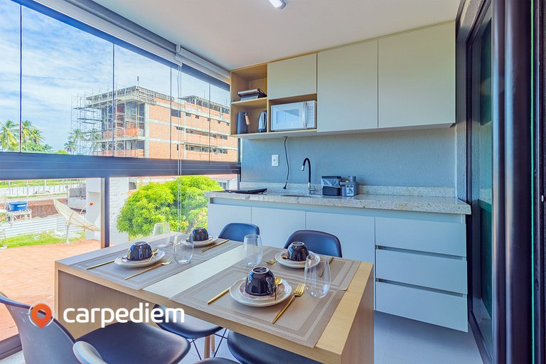 Rooftop Tamandaré #202 - Flat com varanda por Carpediem