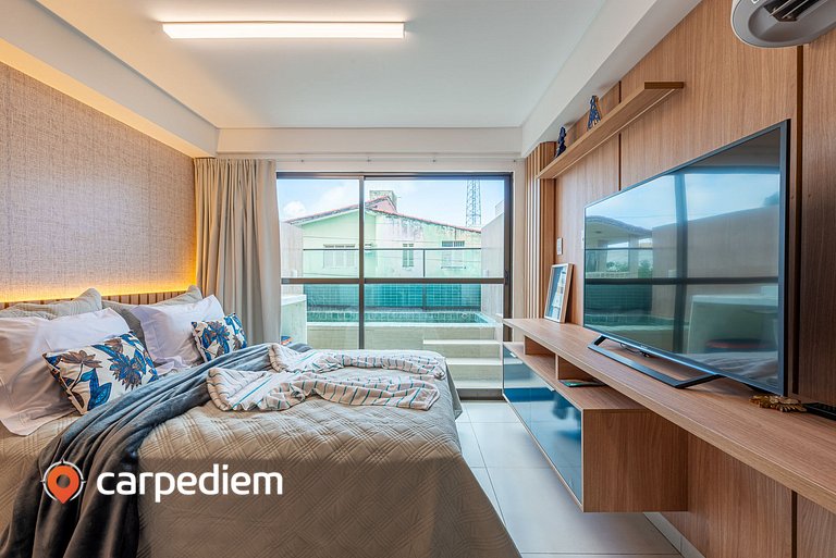 Makani Beach #08 Flat com Piscina by Carpediem