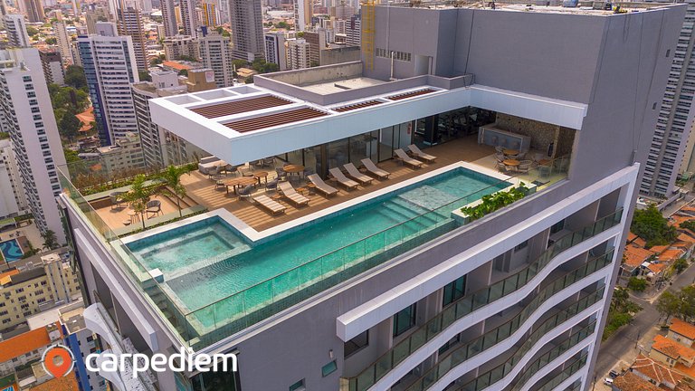 Beach Class Meireles com Varanda by Carpediem